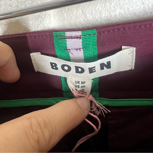 Boden Womens Richmond 7/8 Trouser Pants Deep Wisteria purple Size US 4 Petite - Picture 8 of 9